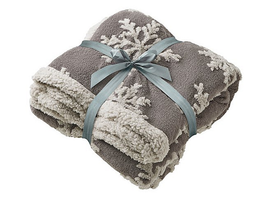 Плед Snowflake новогодний с капюшоном