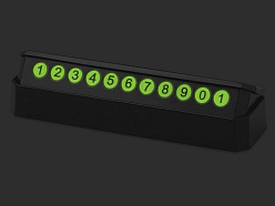 Парковочная визитка «Tempark» v.2 с люминесцентной подсветкой