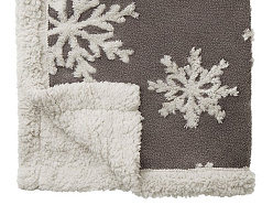 Плед Snowflake новогодний с капюшоном