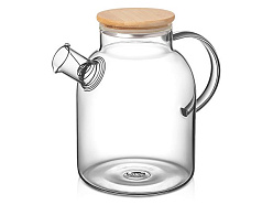 Стеклянный чайник с бамбуковой крышкой «Sencha M»